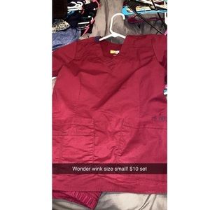 Wonder wink size small scrub set. Barely worn